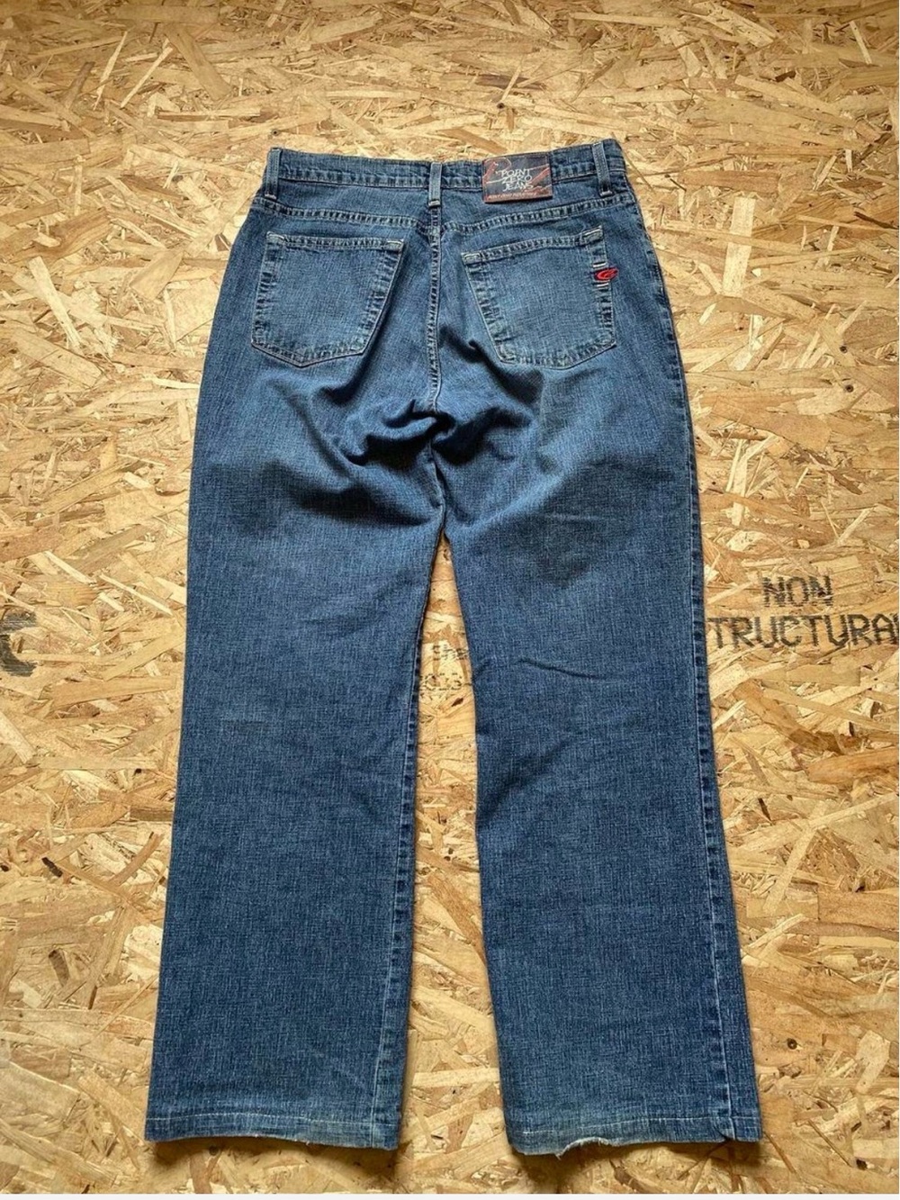 Point Zero Men's Straight Leg Jeans - Dark Blue Denim